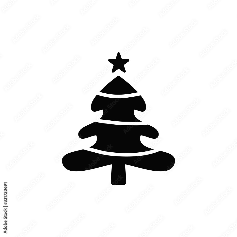 Christmas tree icon design vector logo template EPS 10 Christmas tree icon design vector logo template EPS 10