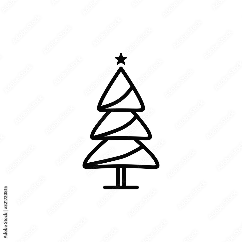 Christmas tree icon design vector logo template EPS 10 Christmas tree icon design vector logo template EPS 10