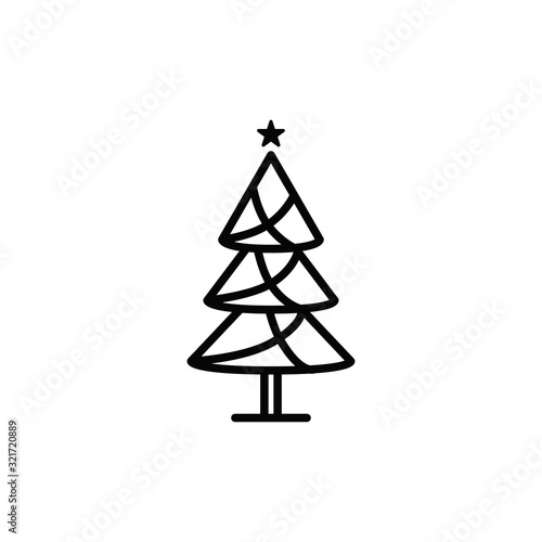 Christmas tree icon design vector logo template EPS 10