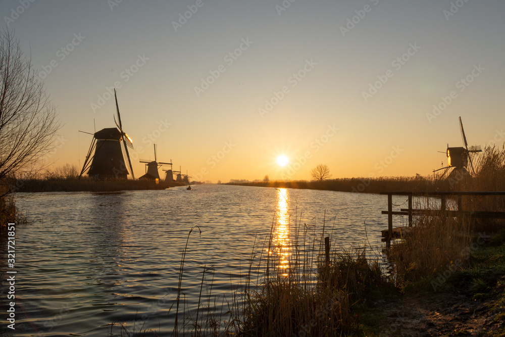 Morning in Kinderdijk, The Netherlands