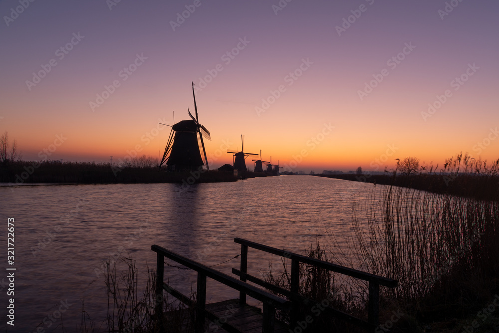 Windmills in Kinderdijk, The Netherlands