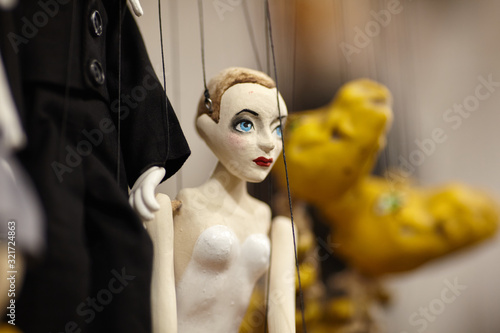 Czech collectible wooden puppet dolls