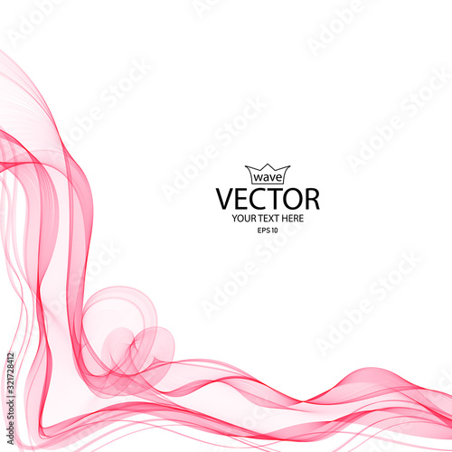 Vector abstract pink wave background. Romantic pink wave.