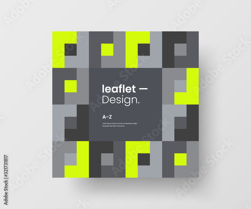 Amazing business advertisement vector mural art square banner mock up. Modern corporate abstract geometric illustration design layout background. Company identity quadrangle texture brochure template.