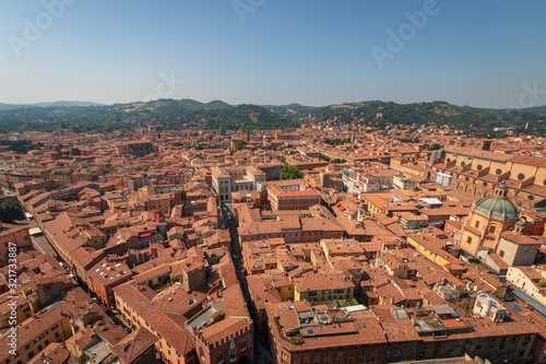 Aerial view of Bologna, Italy.