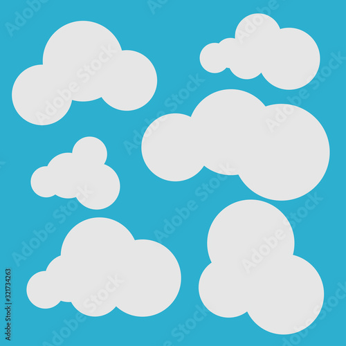 Vector illustration of clouds collection