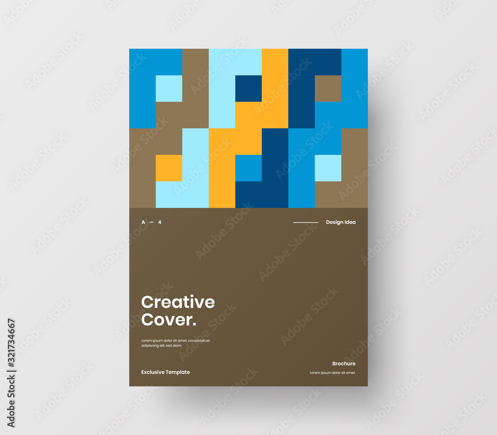 Amazing business presentation vector A4 vertical orientation front page mock up. Modern corporate report cover abstract geometric illustration design layout. Company identity brochure template. Amazing business presentation vector A4 vertical orientation front page mock up. Modern corporate report cover abstract geometric illustration design layout. Company identity brochure template.