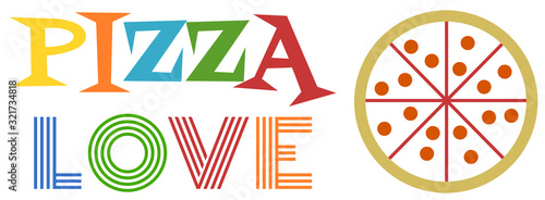 Fototapeta Pizza uwielbia retro design z pizzą