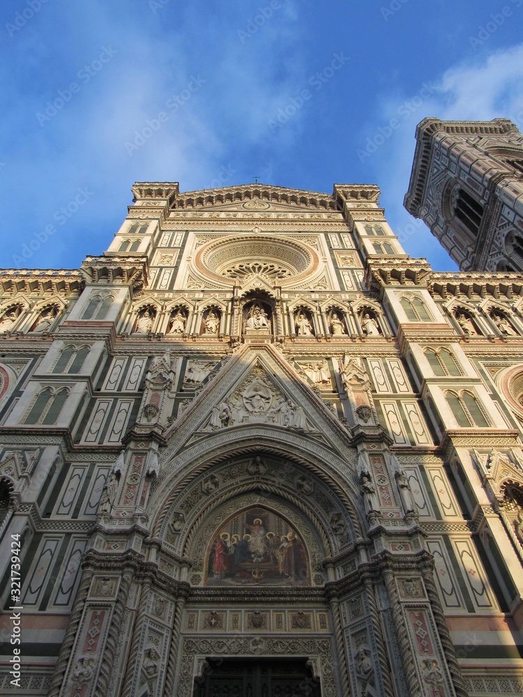 The Cathedral of Florence which was dedicated to Santa Maria del Fiore located in Italy 