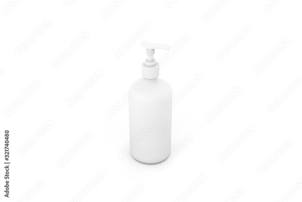 3D Rendering of Realistic Bottle of Soap Bottle on WHite 3D Rendering of Realistic Bottle of Soap Bottle on WHite