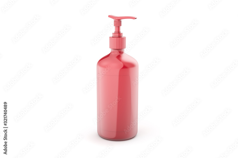 3D Rendering of Realistic Bottle of Soap Bottle on WHite 3D Rendering of Realistic Bottle of Soap Bottle on WHite