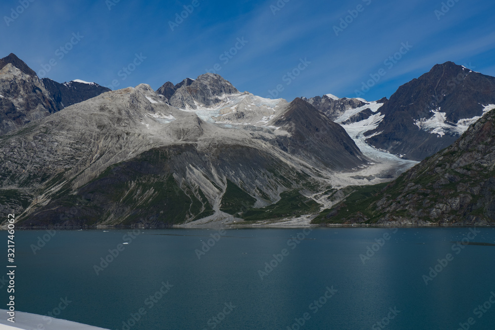 Glaciers bay in Pacific ocean (Alaska)