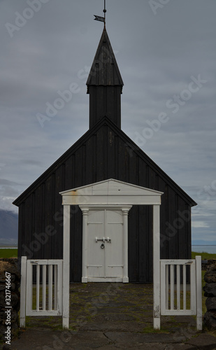 black church on peninsula Snæfellsnes photo