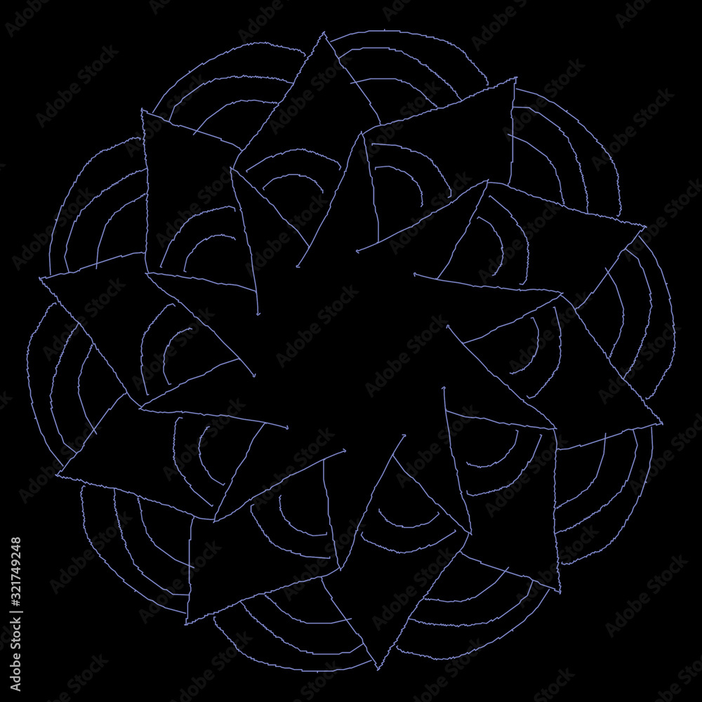 Fototapeta premium Deseń na czarnym tle 