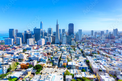 Urban Skyline of San Francisco, California, USA