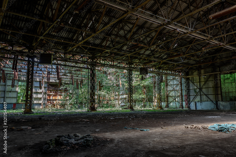 Abandoned military base factory