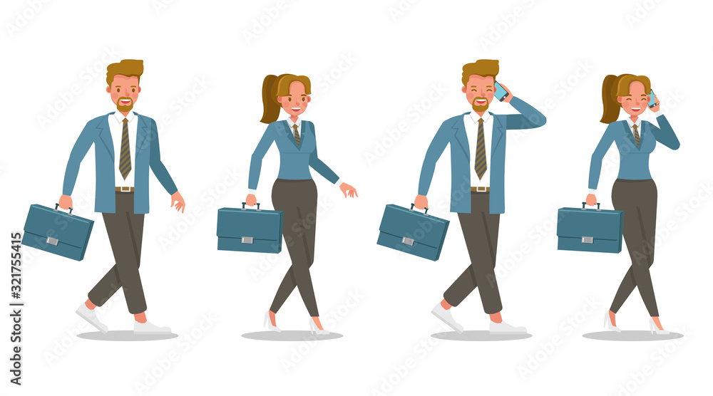 business people working in office character vector design. no30 business people working in office character vector design. no30