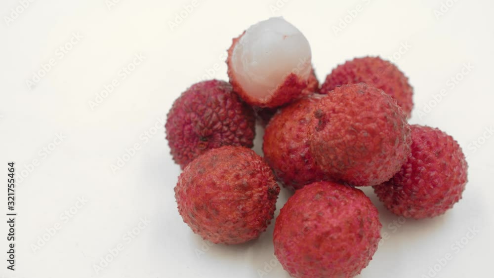 close up shot of delicious Lychees display On A White plate / Litchi Lichee Lychee close up shot of delicious Lychees display On A White plate / Litchi Lichee Lychee
