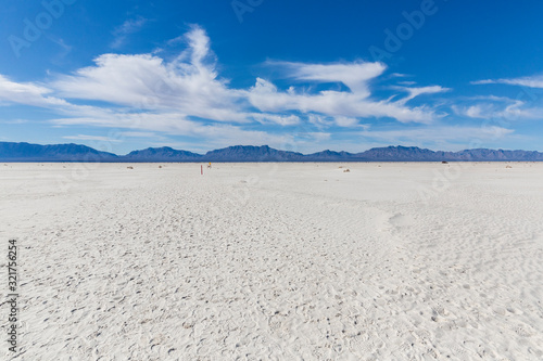 Landscape view of White Sands National Park in New Mexico during the day.