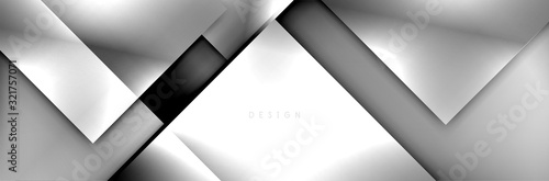 Square shapes composition geometric abstract background. 3D shadow effects and fluid gradients. Modern overlapping forms