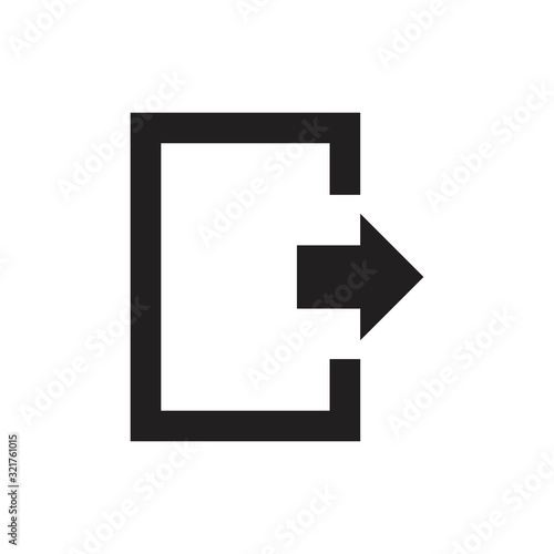Free Download Vector logout Icon template black color editable. log out Icon symbol Flat vector illustration for graphic and web design. - GFXLoad