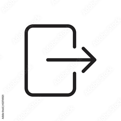 Vector logout Icon template black color editable. log out Icon symbol Flat vector illustration for graphic and web design.