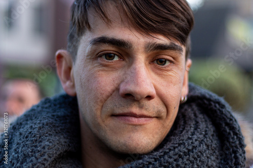 gros plan model portrait homme
