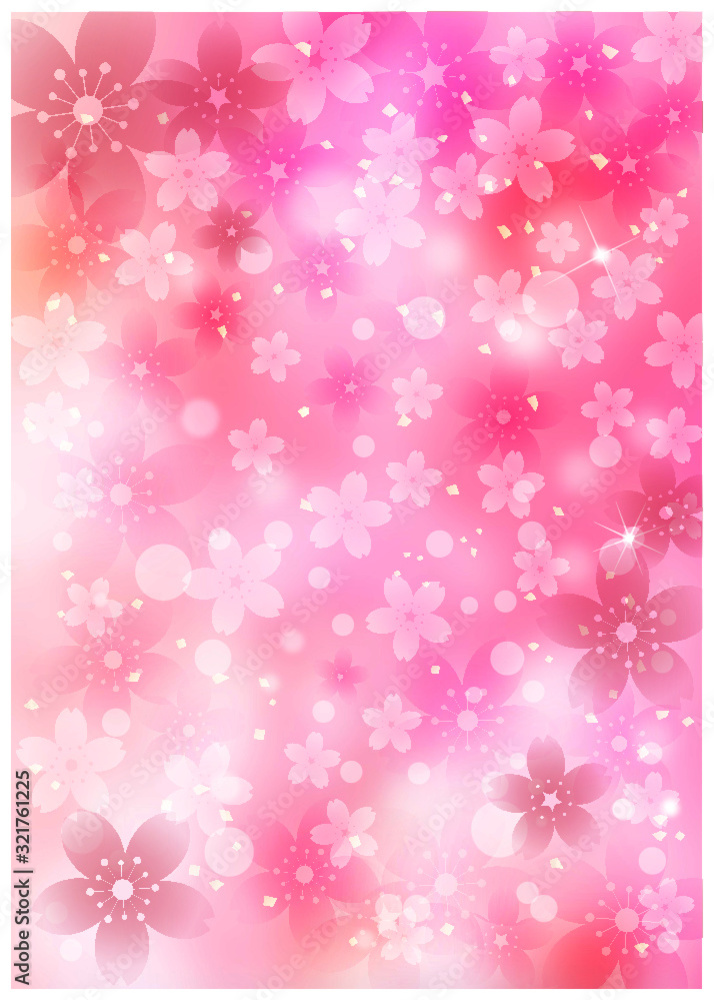 桜 淡いピンク背景 Stock Vector Adobe Stock