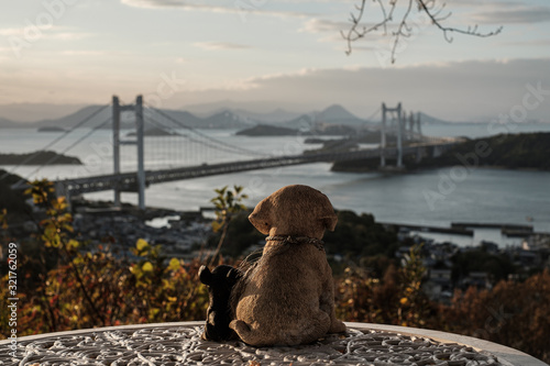 A seaside tourist city in Okayama, Japan photo