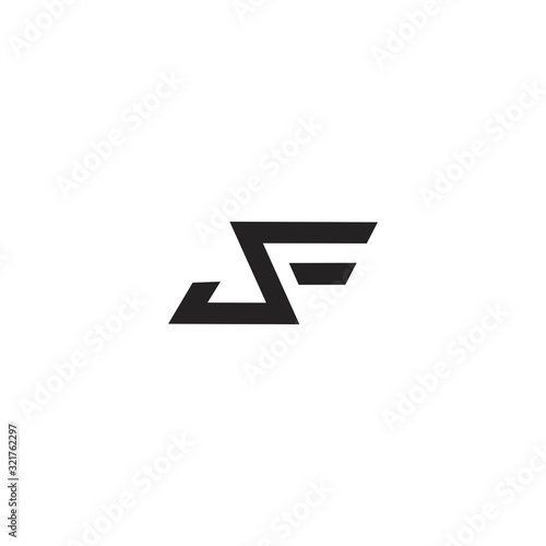 SF S F Letter Logo Design Template Vector