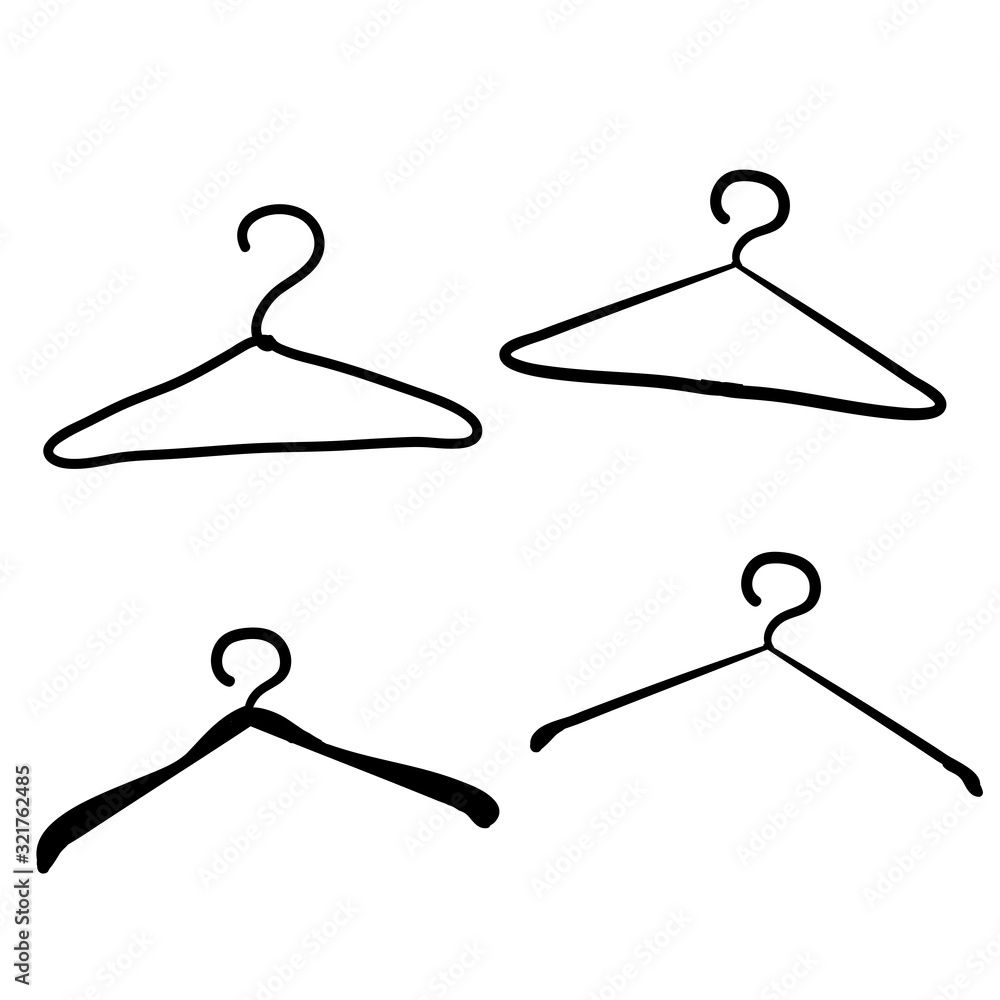 doodle hanger icon illustration with hand drawn style vector isolated doodle hanger icon illustration with hand drawn style vector isolated