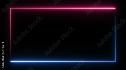 Abstract seamless background blue purple laser show looped animation fluorescent ultraviolet light glowing neon line glow color moving motion screen 