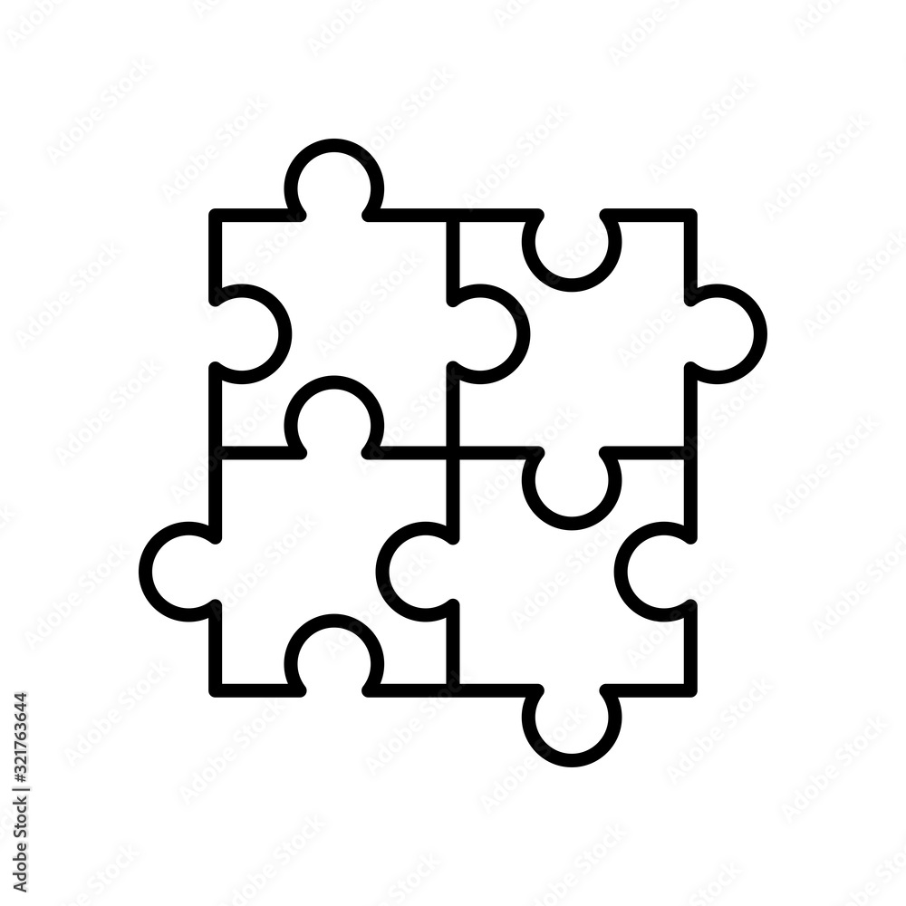 Simple Puzzle Icon Vector Design Template Simple Puzzle Icon Vector Design Template