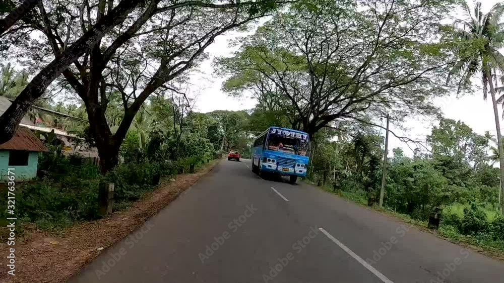 Time lapse of Indian village road,Clean road,time warp,travelling,Kerala,Village,Sky Time lapse of Indian village road,Clean road,time warp,travelling,Kerala,Village,Sky