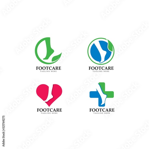 Foot care logo template design