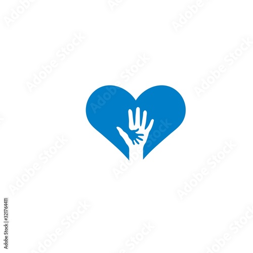 love care logo vector icon