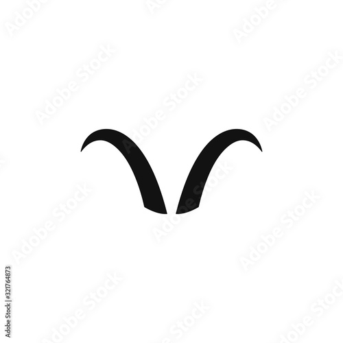 sign of goat ram animals logo vector icon illustration