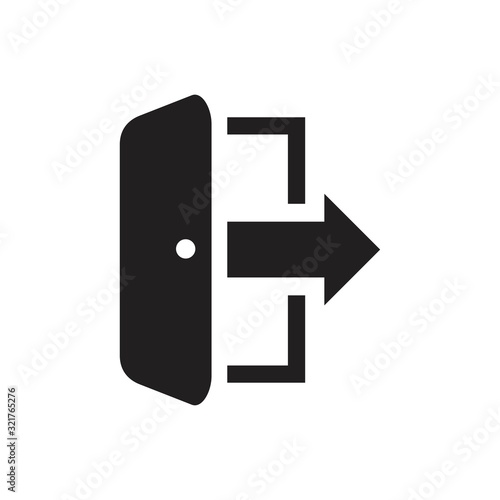 Vector logout Icon template black color editable. log out Icon symbol Flat vector illustration for graphic and web design.