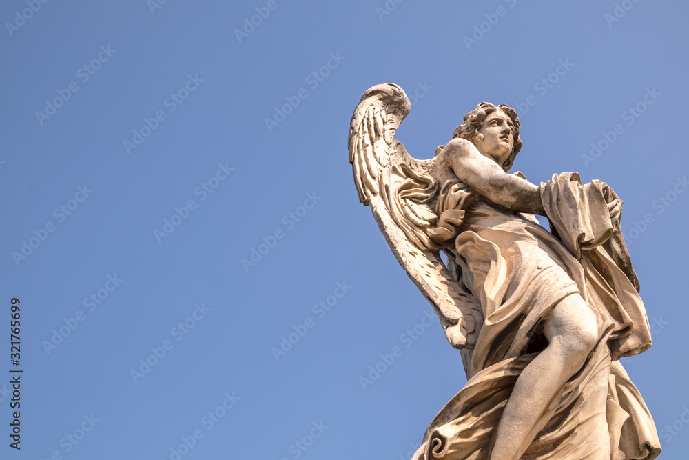 Classical architectural detail at Sant Angelo castle in Rome, Italy