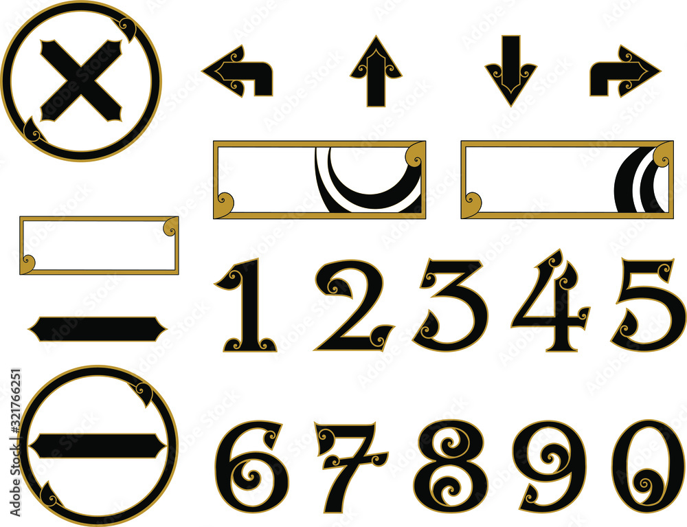 Line Thai Symbol and number silhouette on white background.Icon Line Thai style. Line Thai Symbol and number silhouette on white background.Icon Line Thai style.