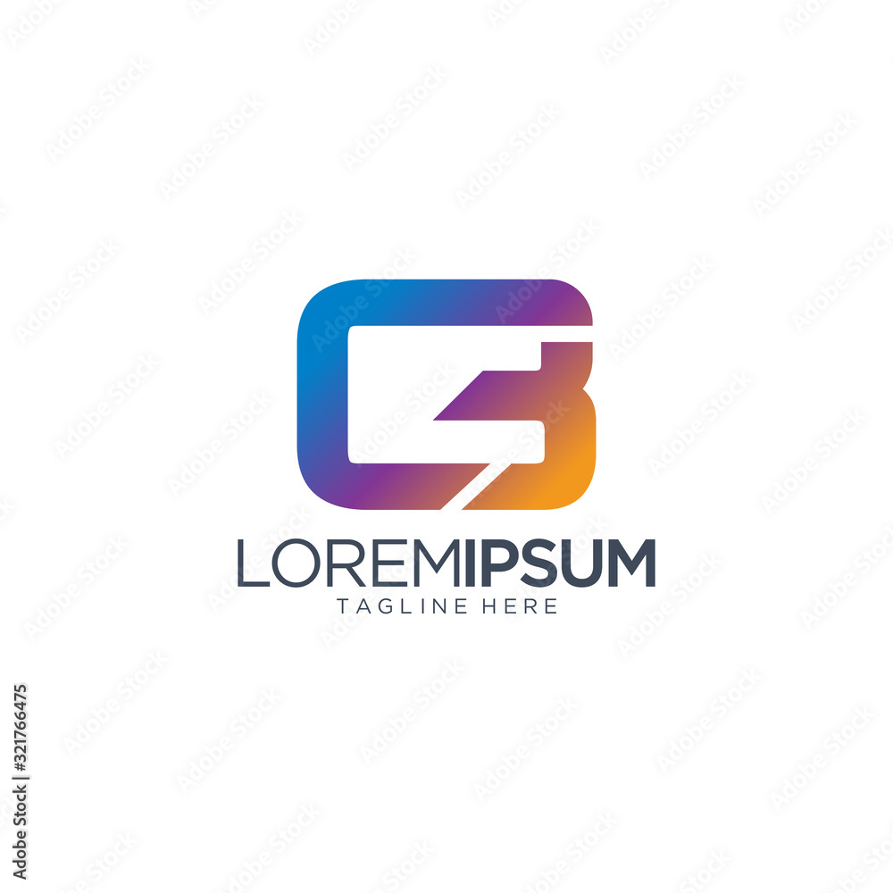 Letter CB Logo Vector Template Letter CB Logo Vector Template