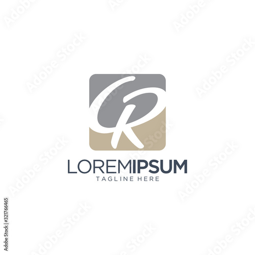 Letter CR Logo Vector Template