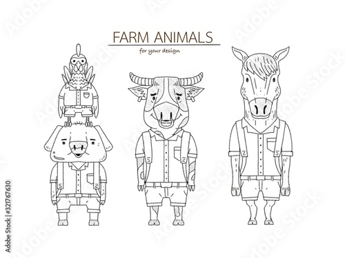 the cute farm animals squad.