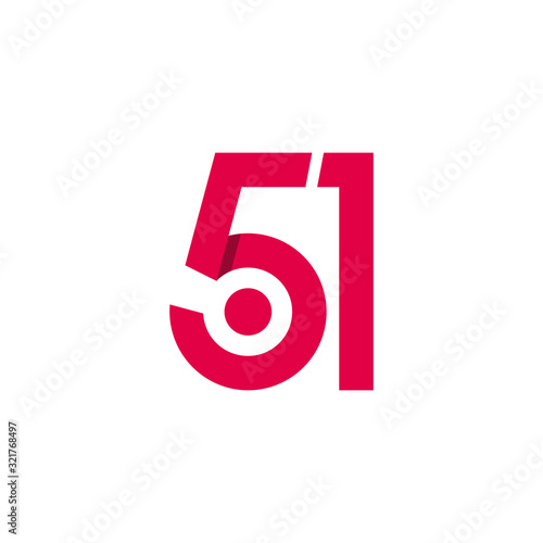 number 51 logo template