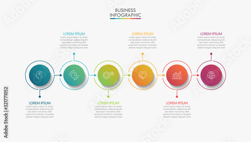 Business data visualization. timeline infographic icons designed for abstract background template milestone element modern diagram process technology digital marketing data presentation chart Vector