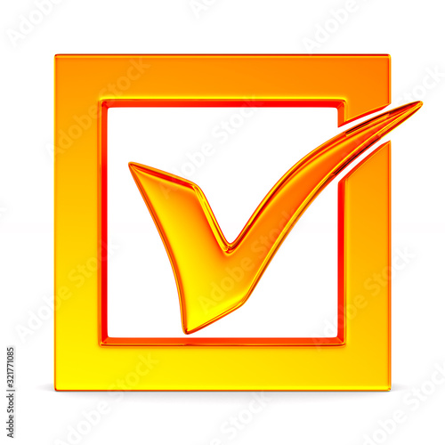 checkmark on white backgrou...