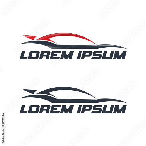 Silhouette Car Logo Design Vector Template