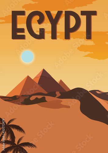 Egypt Vector Illustration Background