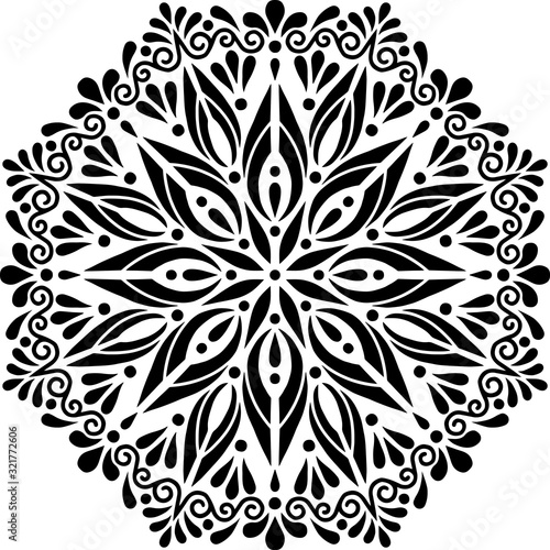 Mandala Pattern Stencil doodles sketch