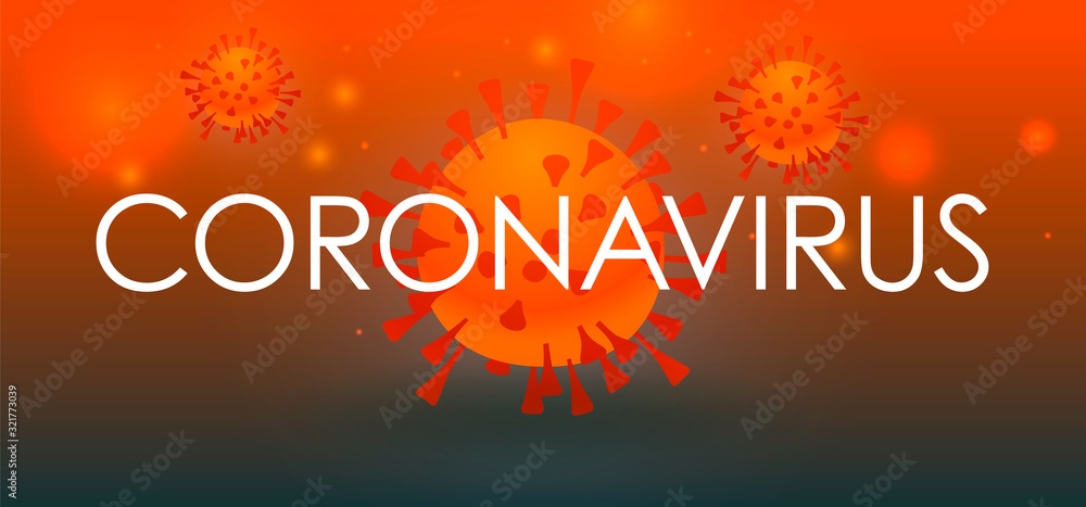 2019-nCov novel coronavirus concept responsible for asian flu outbreak and coronaviruses influenza as dangerous flu strain cases as a pandemic. Vector illustration red and black colored